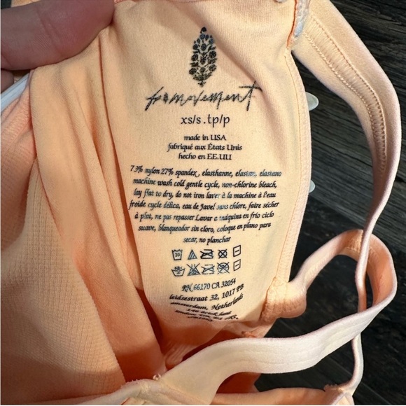 Free People Movement Peach Orange Good Karma Onesie - Picture 8 of 8